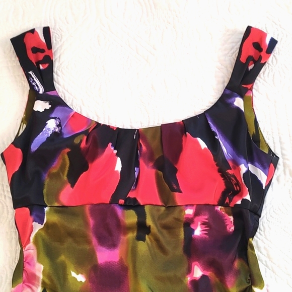 Maggy London Womens Jewel Tone Fitted Empire Ruched Waist/ Size 6 - Picture 2 of 9